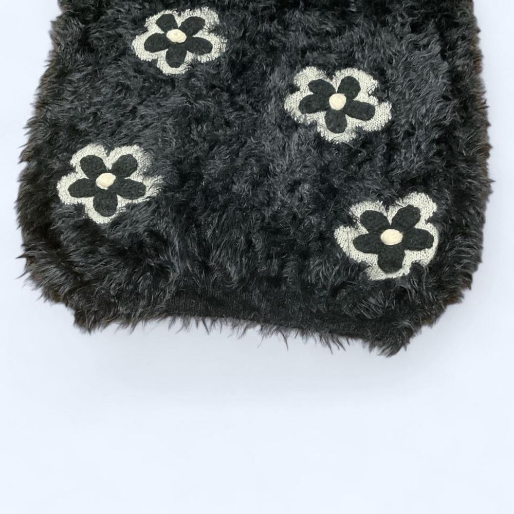 Floral Patterned Fuzzy Sweater - Picture 2 of 4